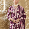 Dhiyona IE Floral Printed Pure Cotton V-Neck Straight Kurta With Trousers And Dupatta