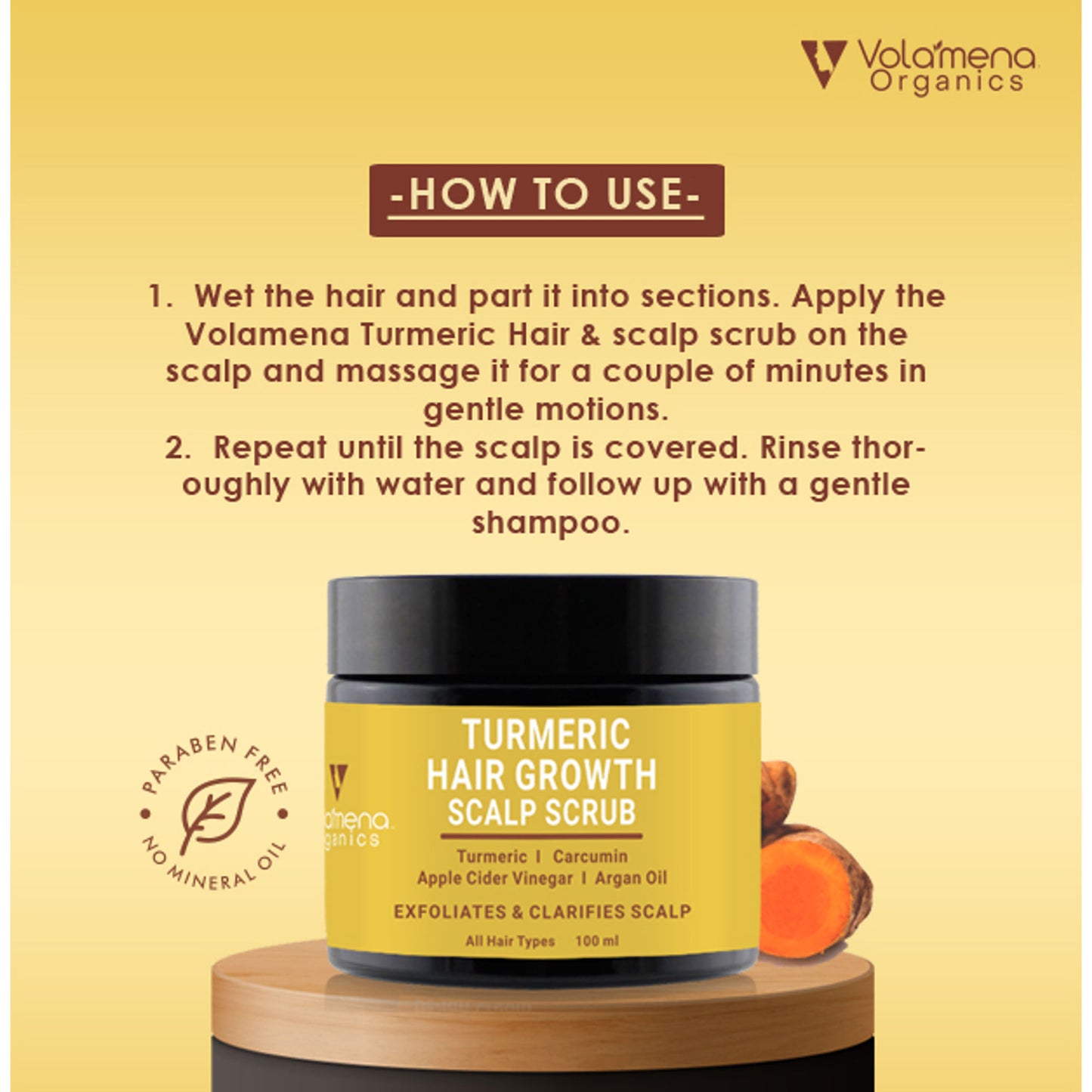 Volamena Turmeric Scalp Scrub
