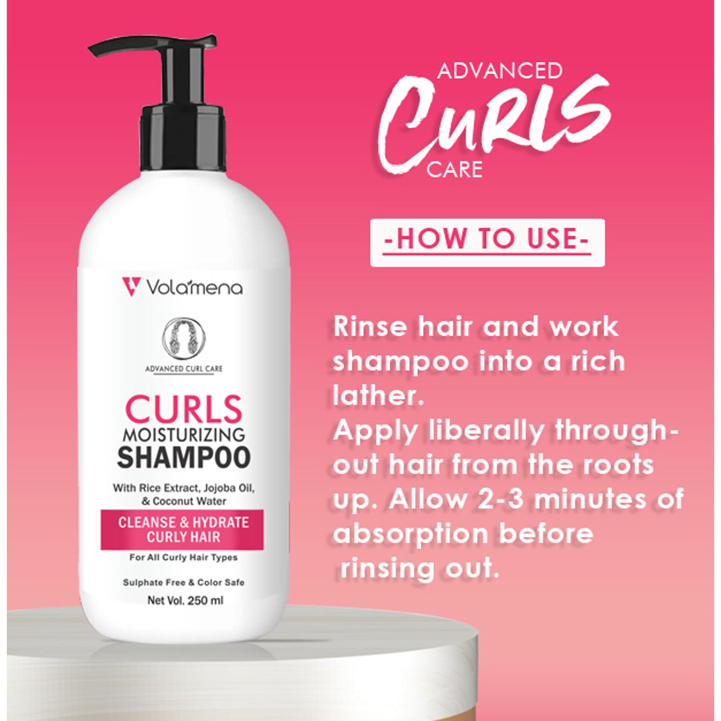 Volamena Curly Hair Moisturizing Shampoo
