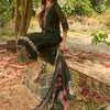 Dhiyona IE Floral Embroidered Organza Straight Kurta With Trousers & Dupatta