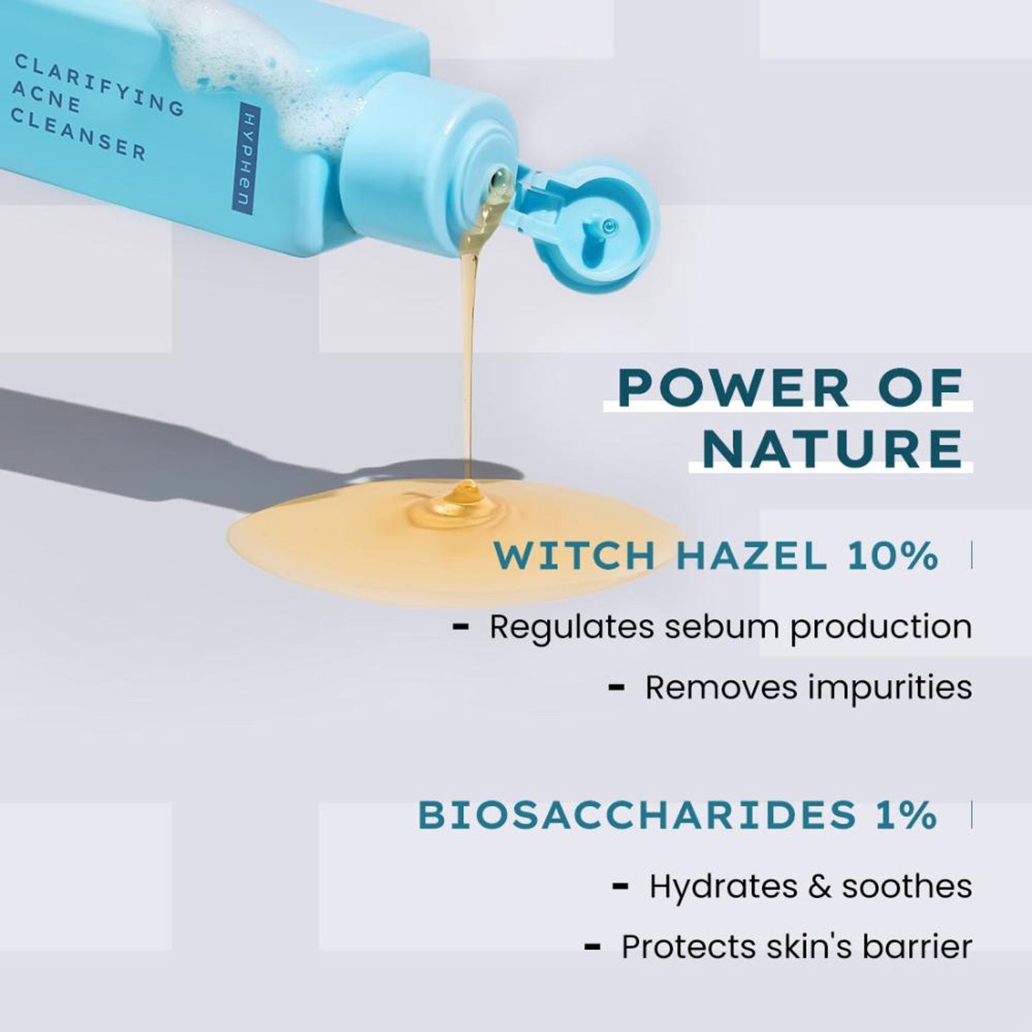 Hyphen Clarifying Acne Cleanser With 2% Salicylic Acid, Anti-Acne Face Wash For Oil Control