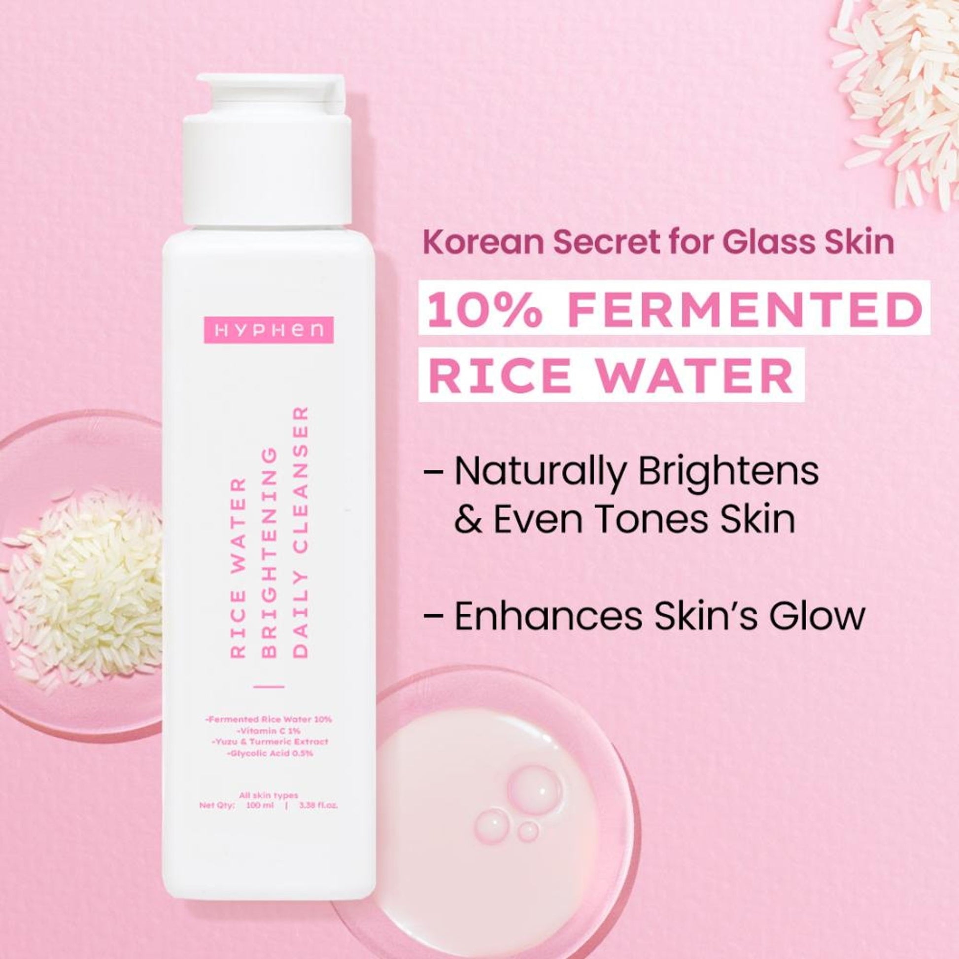 Hyphen Rice Water Brightening Daily Cleanser