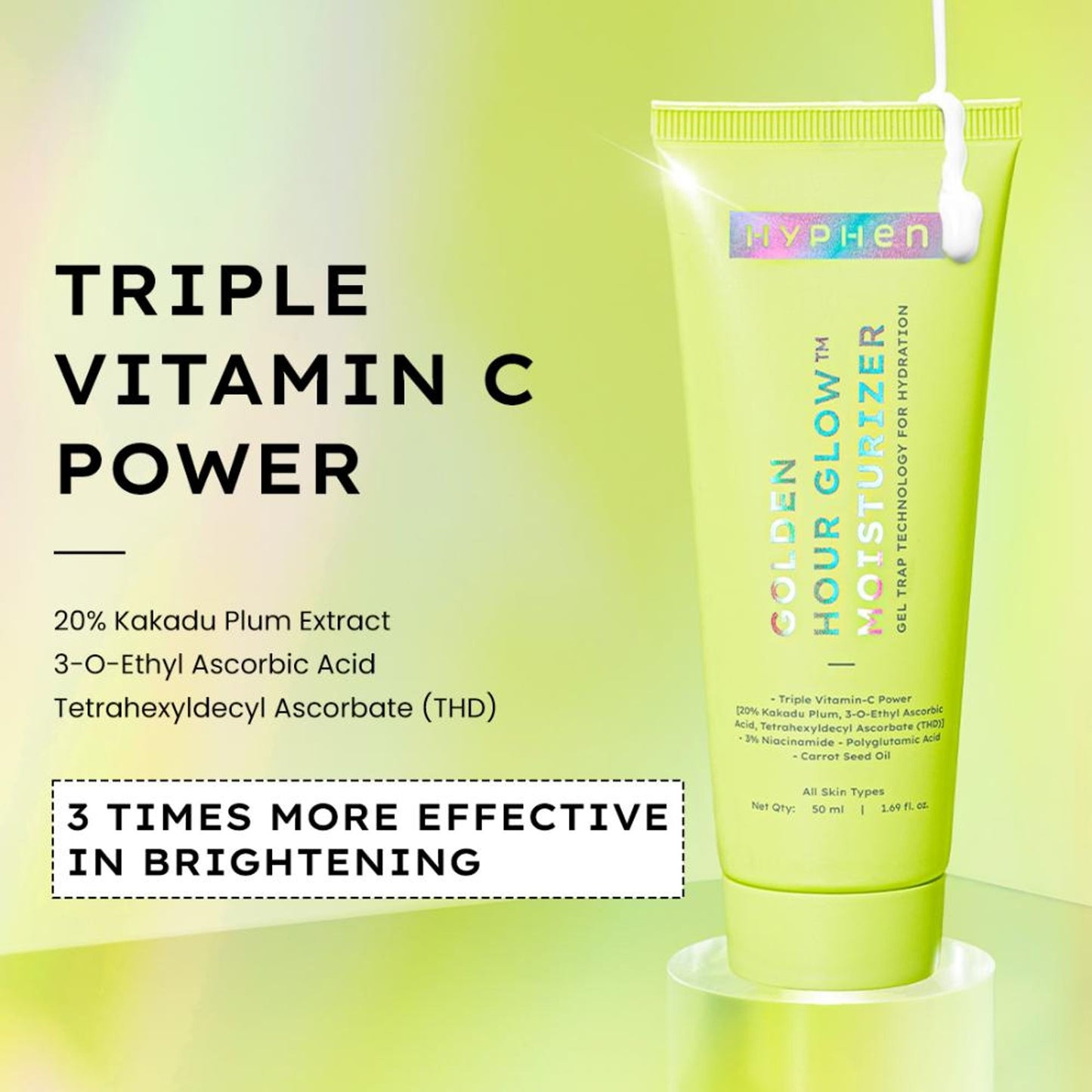 Hyphen Brightening Moisturizer THD- 20% KakaduPlum, Stable Vit C, Dark Spots