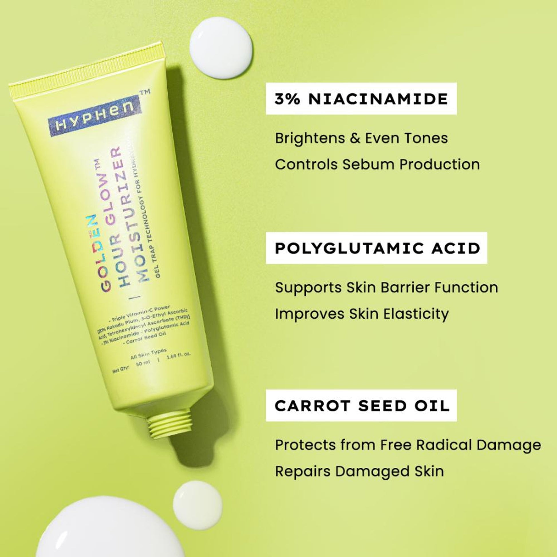 Hyphen Brightening Moisturizer THD- 20% KakaduPlum, Stable Vit C, Dark Spots