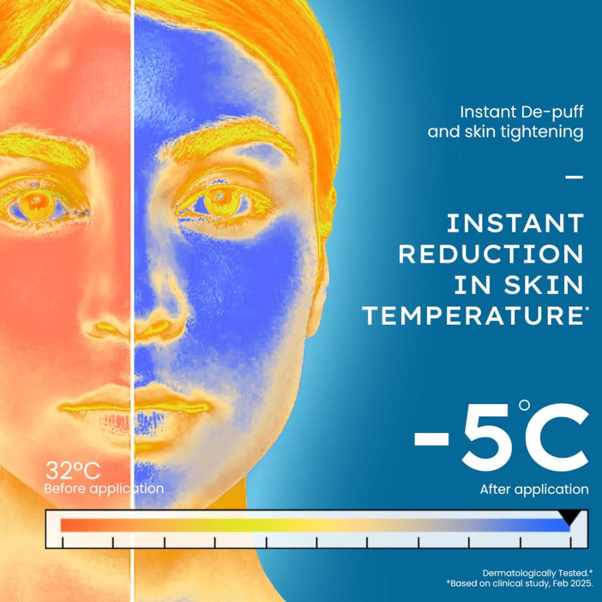 Hyphen Ice Dunk cooling face mask with cooling actives and caffeine, designed to reduce puffiness and refresh skin.