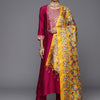 Dhiyona VA Women's Ethnic Motifs Regular Gotta Patti Kurta with Trousers & With Dupatta