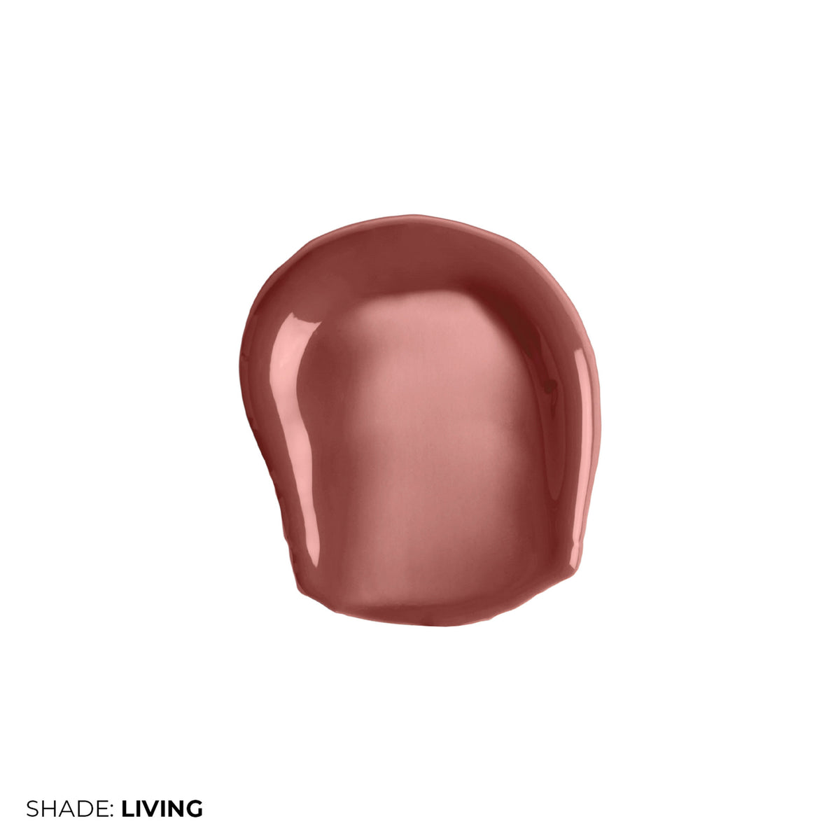 FAE Beauty Peptide Non-Sticky Lip Gloss in Living shade, glossy pink lip color with a smooth, shiny finish.