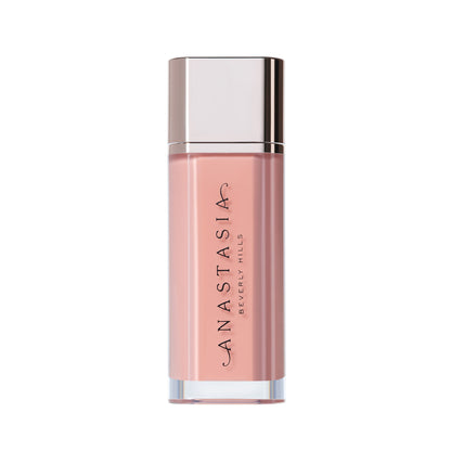 Anastasia Beverly Hills Lip Velvet lipstick in Kiss shade, featuring a smooth, matte finish tube with the product name and brand label.