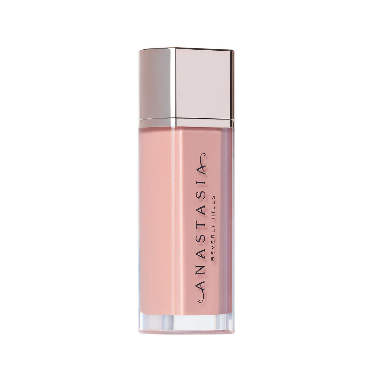 Anastasia Beverly Hills Lip Velvet lipstick in Kiss shade, featuring a close-up of the smooth, matte lipstick bullet.