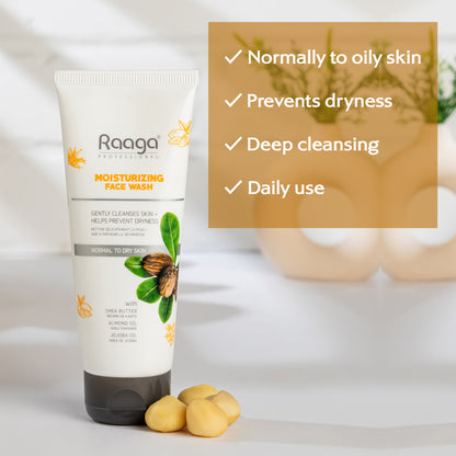 Raaga Professional Moisturizing Face Wash With Shea Butter, Jojoba Oil And Almond Oil