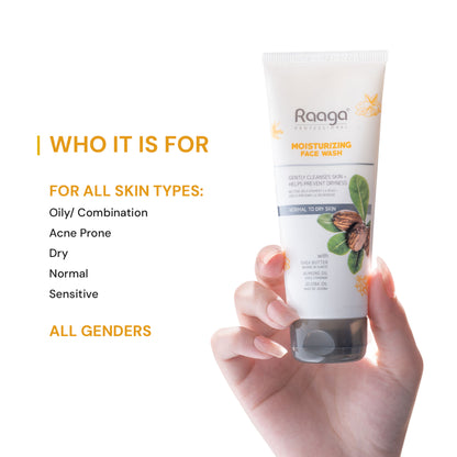 Raaga Professional Moisturizing Face Wash With Shea Butter, Jojoba Oil And Almond Oil