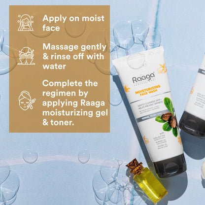 Raaga Professional Moisturizing Face Wash With Shea Butter, Jojoba Oil And Almond Oil