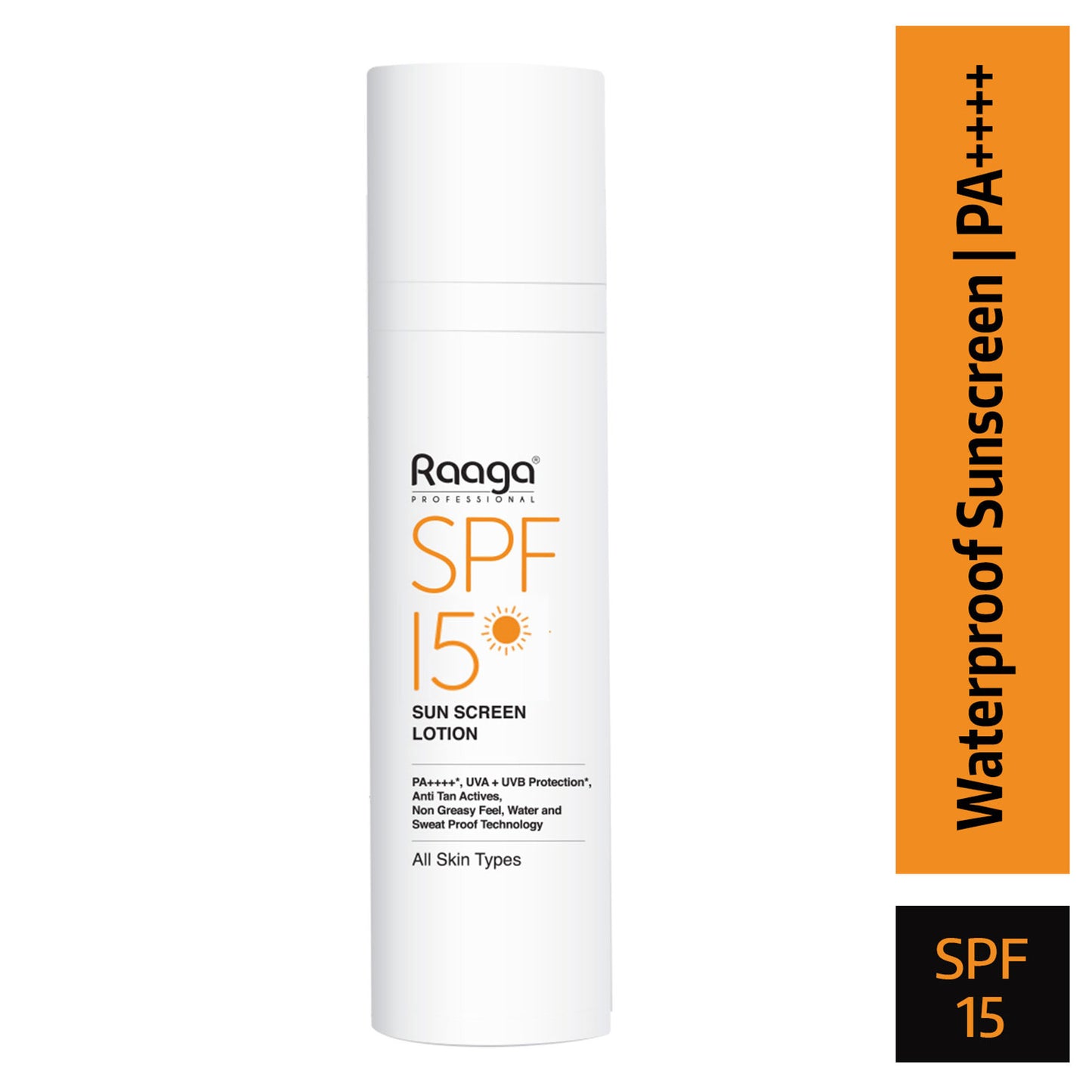 Raaga Professional Spf 15 Pa++++ Sunscreen Lotion With Uva + Uvb Protection, All Skin Types, 55 Ml