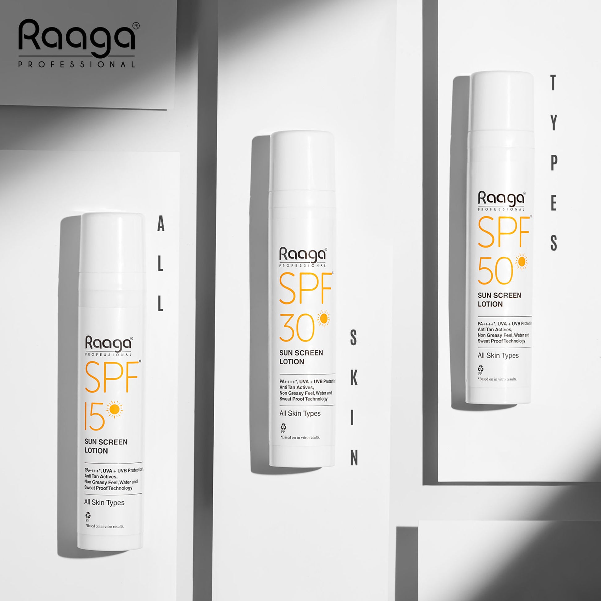 Raaga Professional Spf 15 Pa++++ Sunscreen Lotion With Uva + Uvb Protection, All Skin Types, 55 Ml