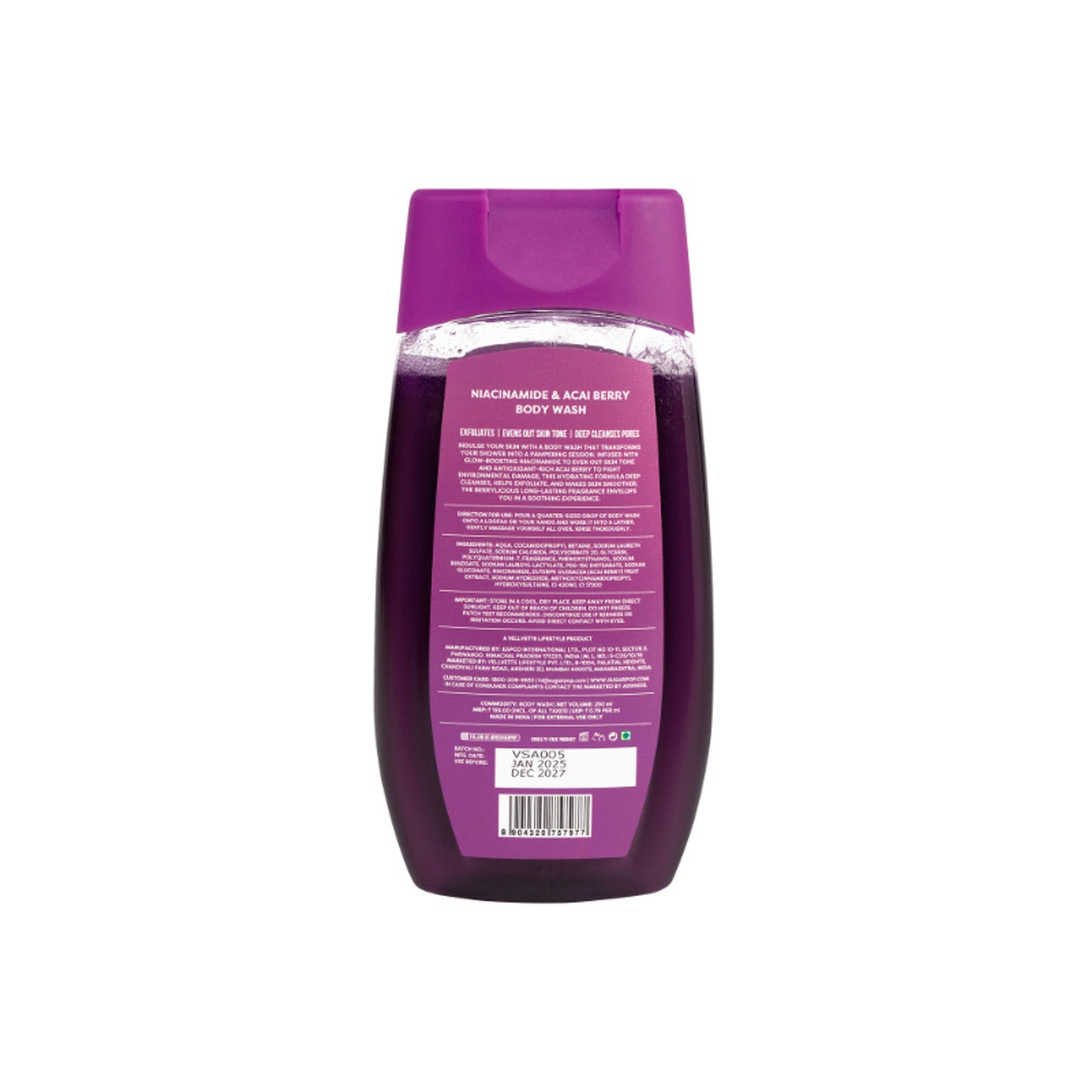 SUGAR POP Niacinamide And Acai Berry Body Wash