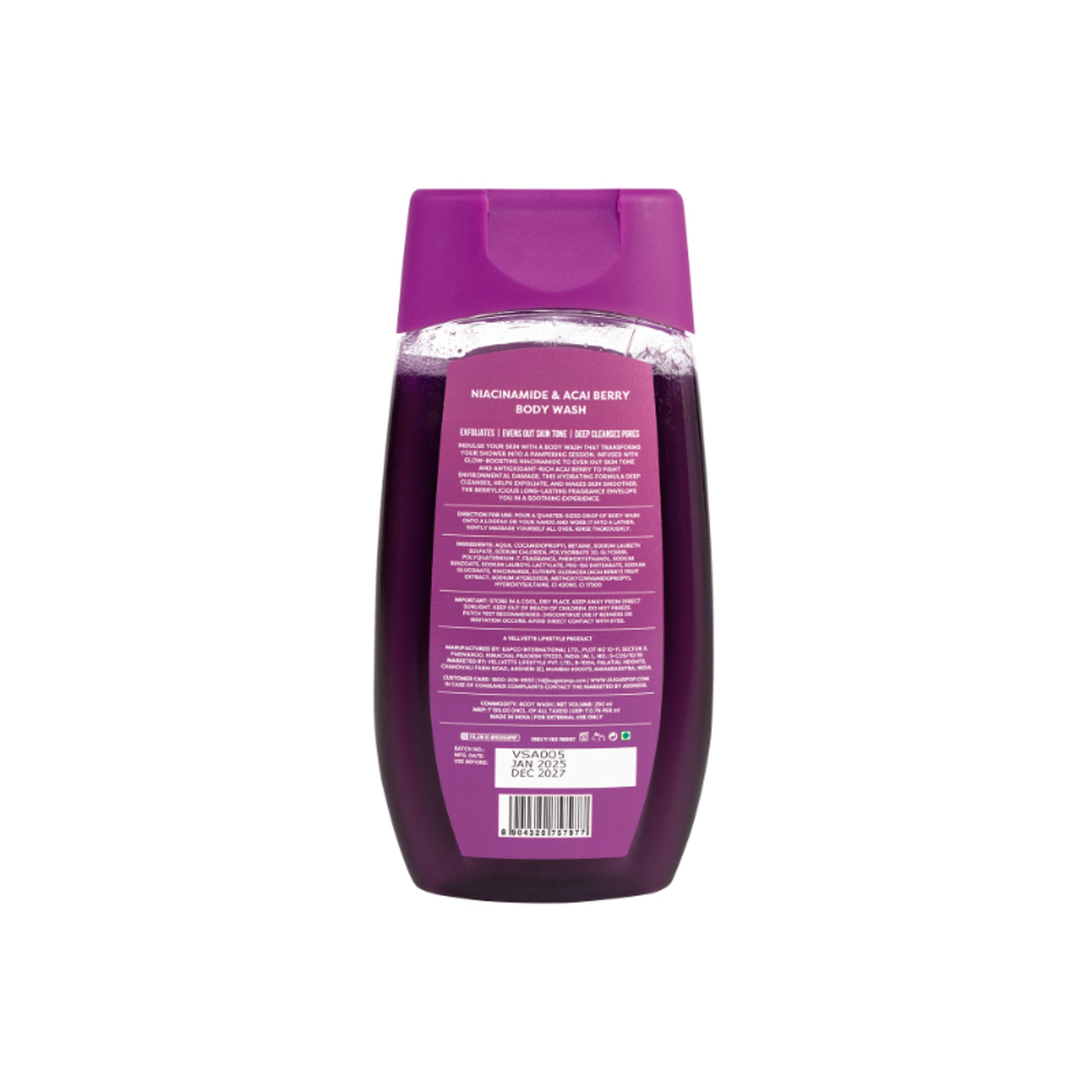 SUGAR POP Niacinamide And Acai Berry Body Wash