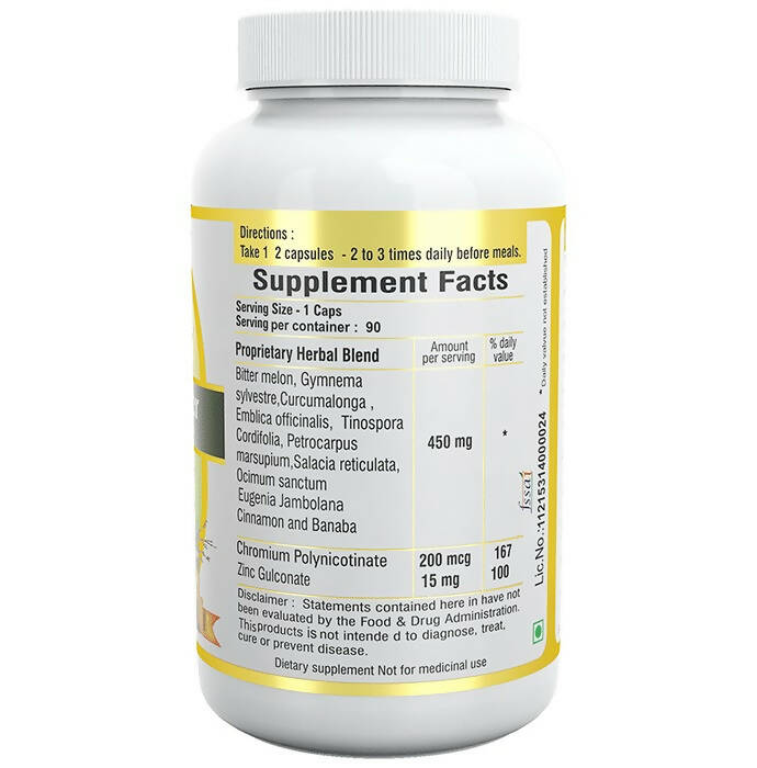 Sushrut Ayurved Good Health Sugar Knocker Veg Capsules - Indyancart