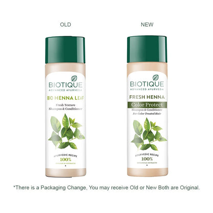 Biotique Bio Henna Leaf Fresh Texture Shampoo and Conditioner