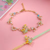 Dhiyona Artificial Stones Studded & Pearls Beaded Bhaiya Bhabhi Rakhis With Roli Chawal