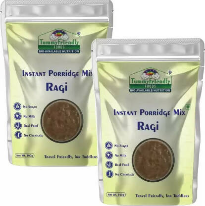 TummyFriendly Foods Instant Porridge Mix Combo for Toddlers, Organic Sprouted Ragi Cereal