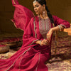 Dhiyona IE Ethnic Motifs Yoke Design Thread Work Liva Straight Kurta With Trousers & Dupatta