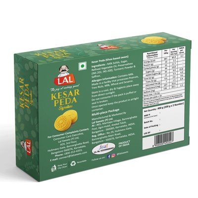 Lal Sweets Kesar Peda