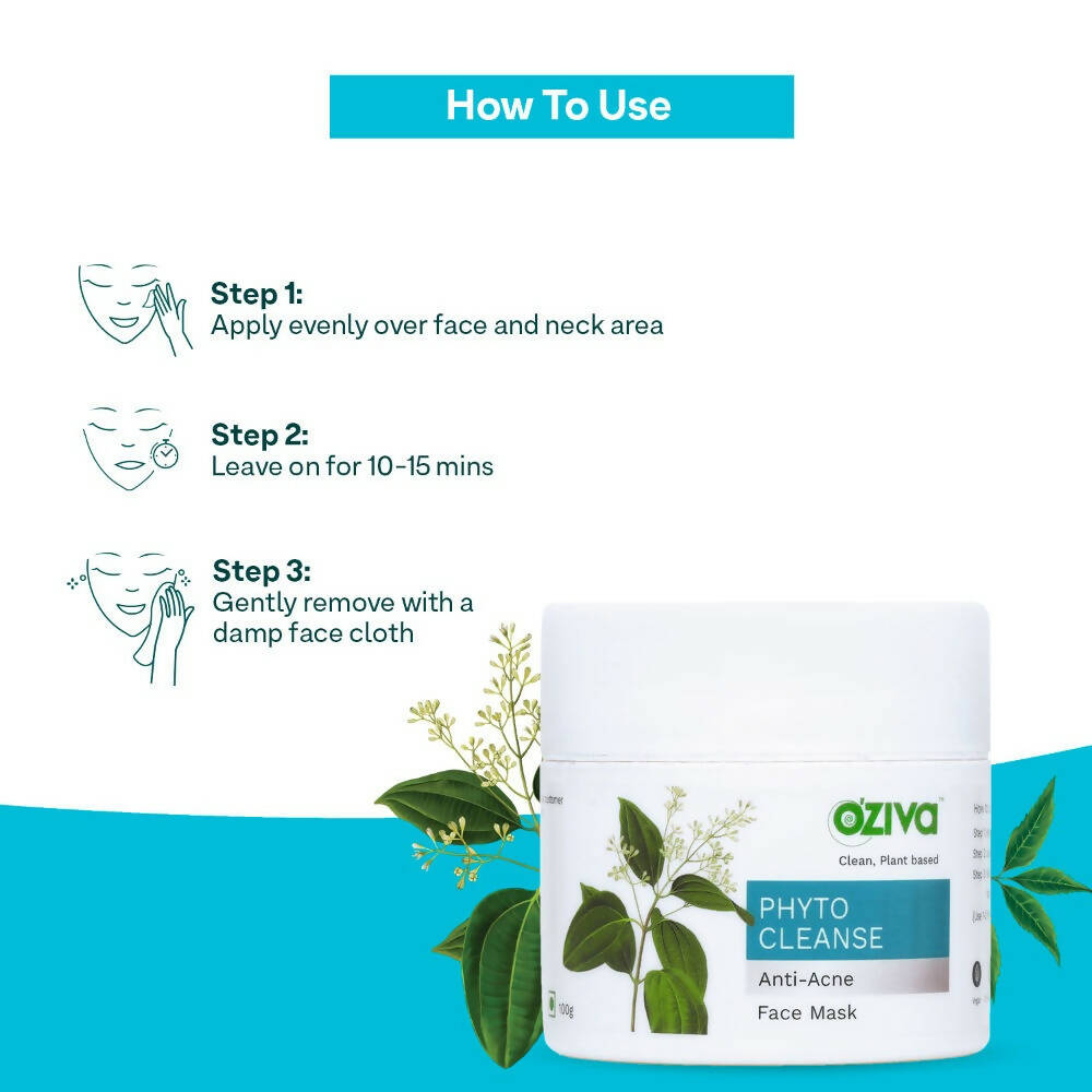 OZiva Phyto Cleanse Anti-Acne Face Mask - Indyancart