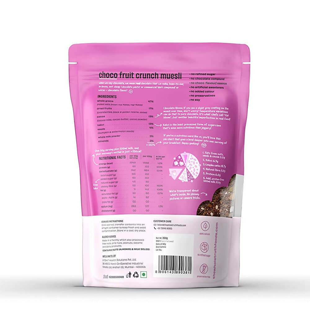 The Whole Truth Choco Fruit Crunch Muesli - Indyancart