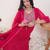 Dhiyona IE Leheriya Printed Regular Sequinned Kurta With Trousers & Dupatta