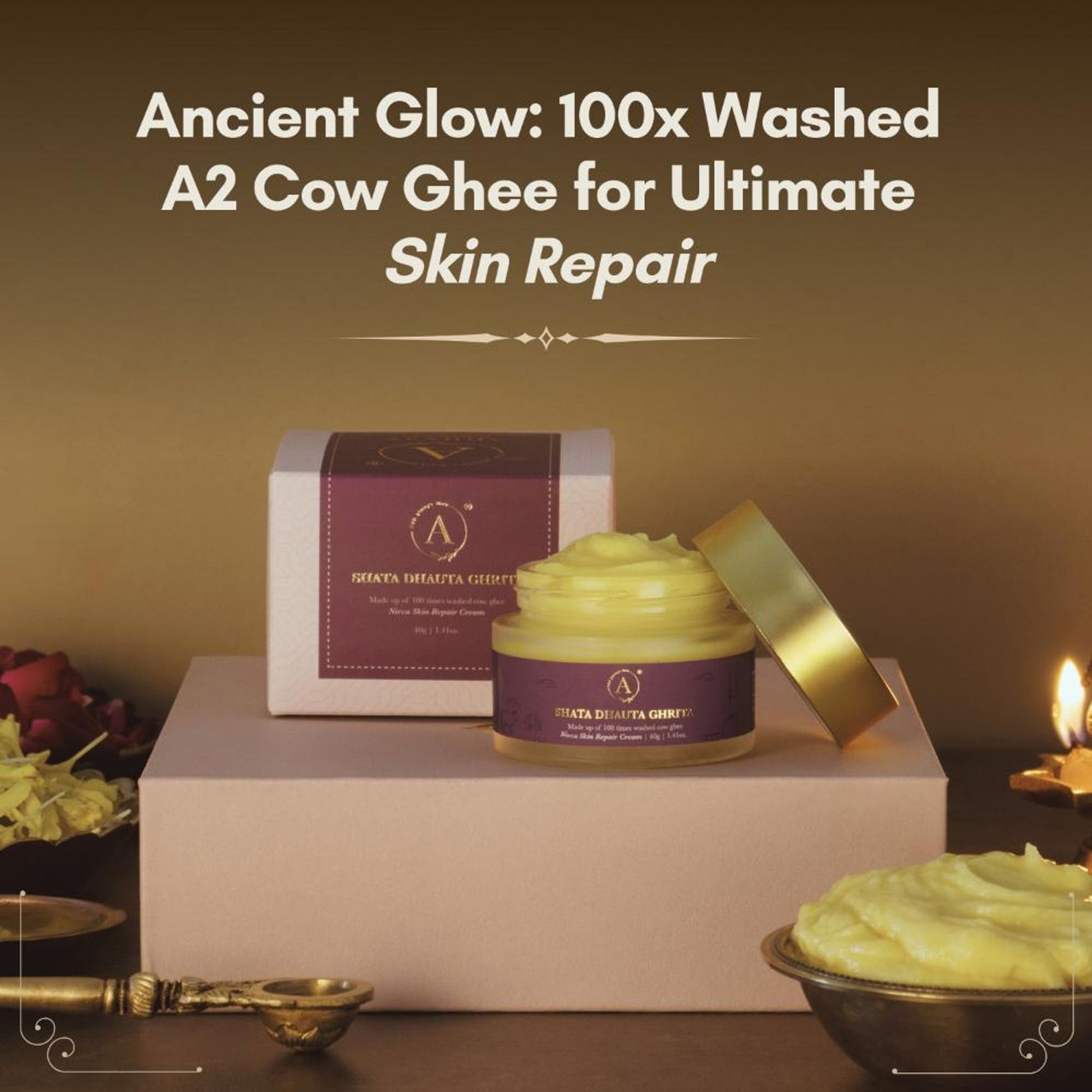 Adhyay Shata Dhauta Ghrita Skin Repairing Moisturizing Ghee Cream