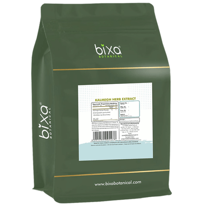 Bixa Botanical Ayurvedic Amla fruit extract powder in a brown jar with a lid, showing the product label.