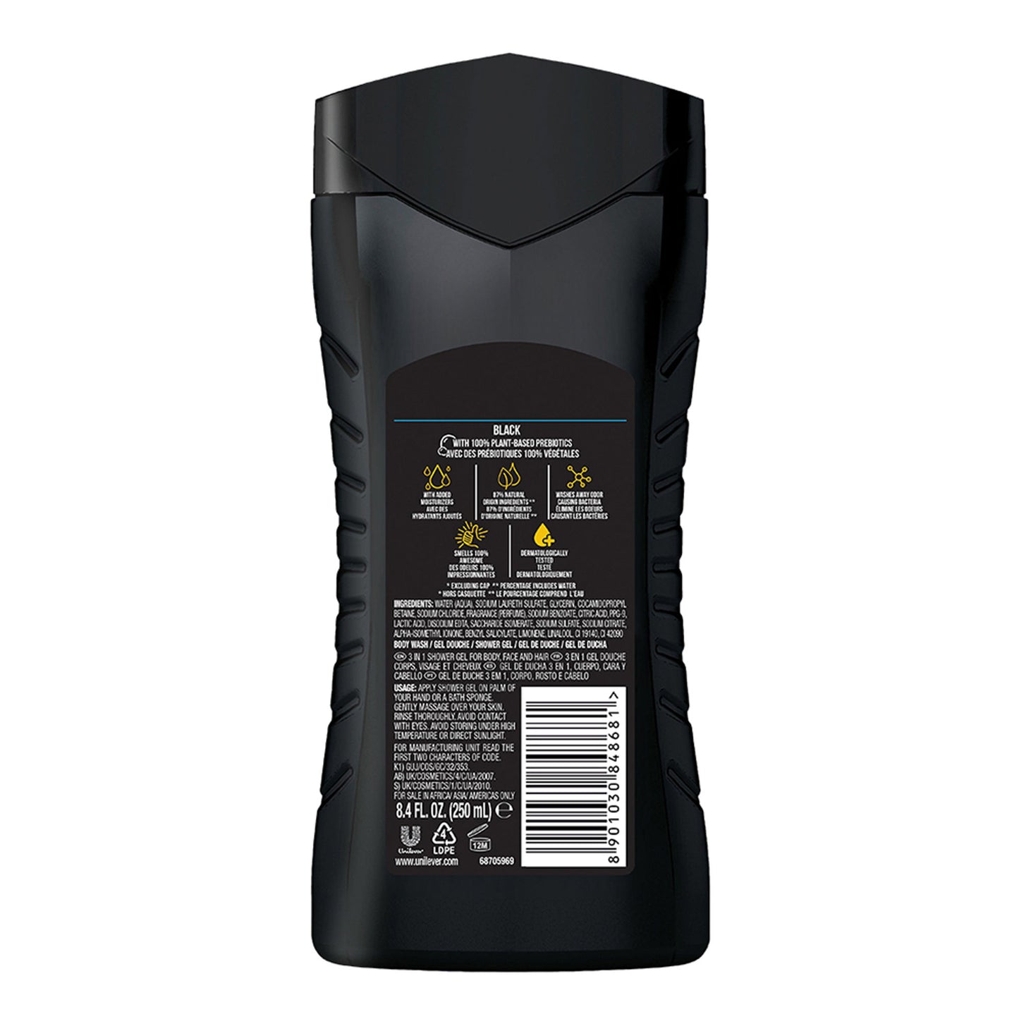 Axe Black 3 In 1 Body, Face & Hair Wash For Men