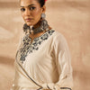 Dhiyona IE Women Ethnic Motifs Embroidered Regular Thread Work Pure Cotton Kurta with Trousers & With Dupatta