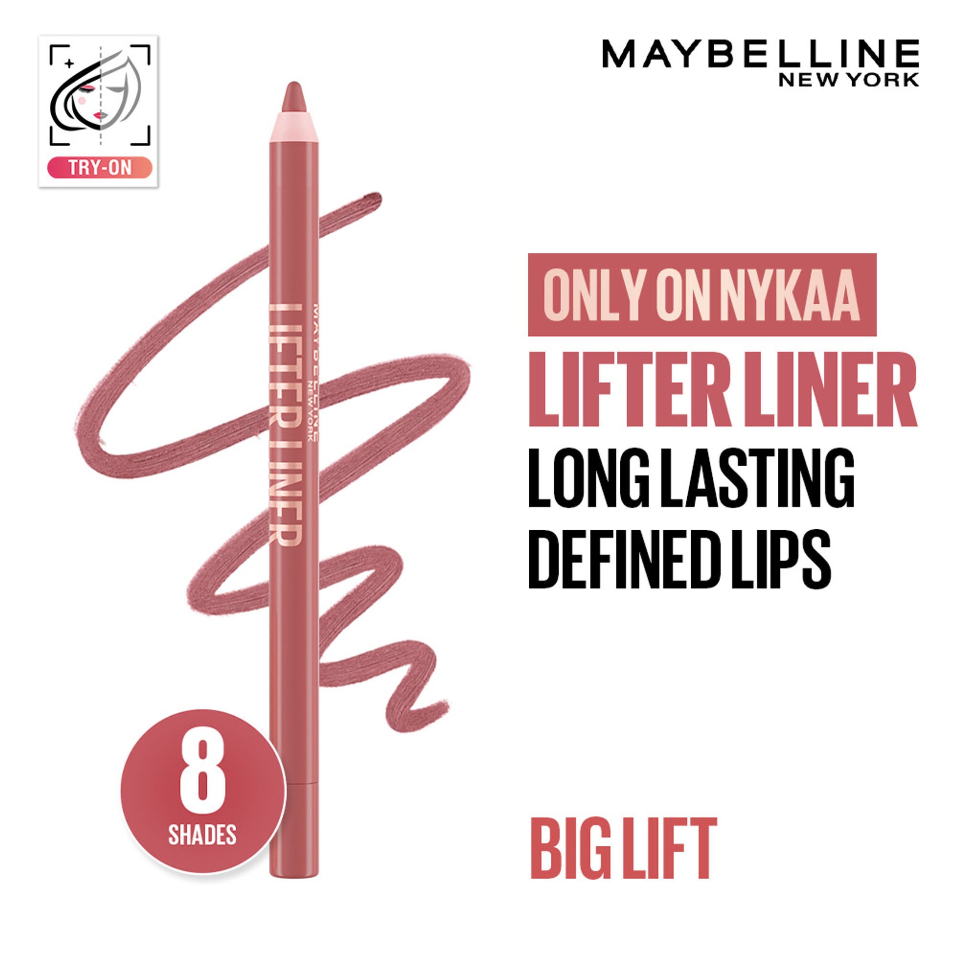 Maybelline New York Lifter Liner Lip Liner Pencil With Hyaluronic Acid - Big Lift