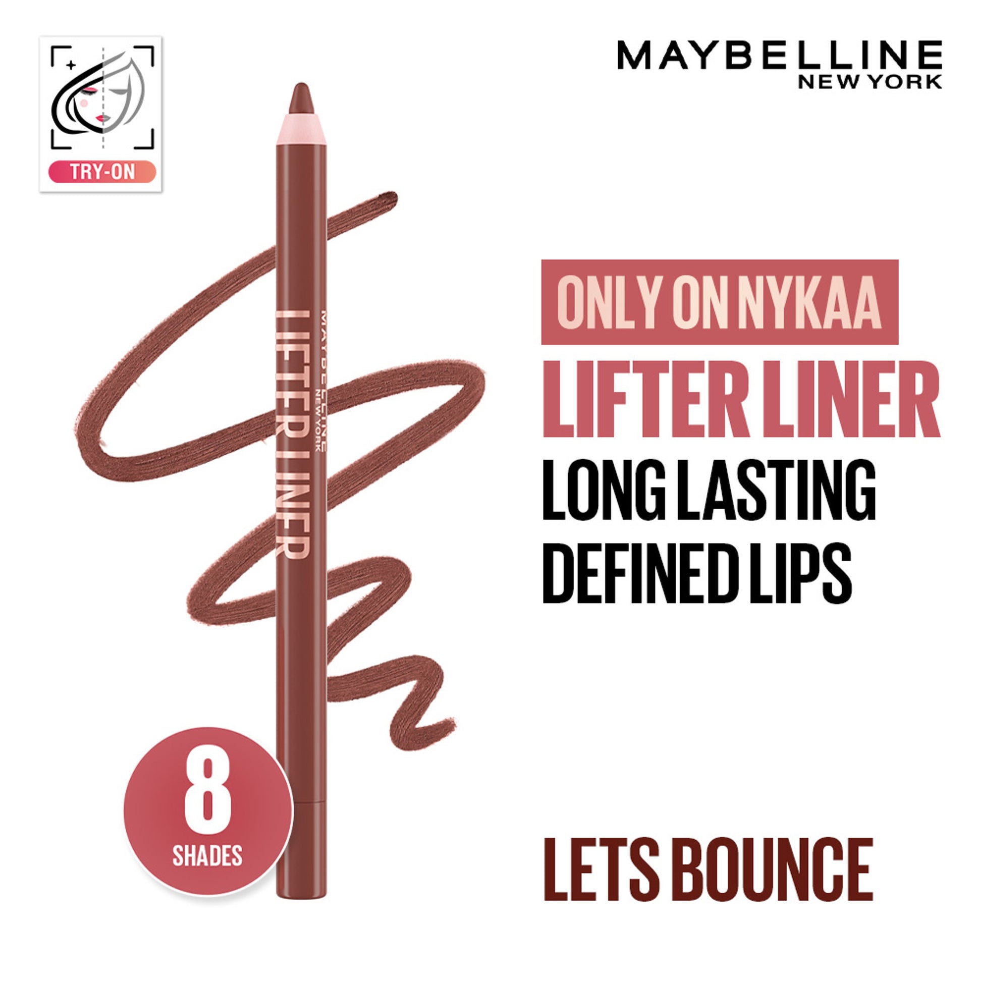 Maybelline New York Lifter Liner Lip Liner Pencil With Hyaluronic Acid - Lets Bounce