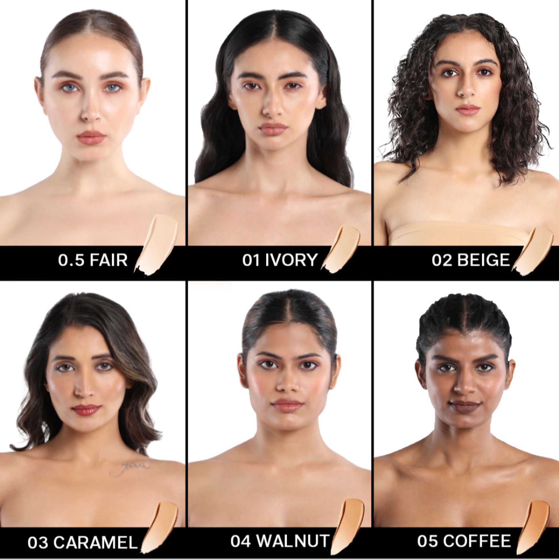 Flicka The Base Story Foundation High Coverage Satin Matte Finish Lightweight Waterproof - 03 Caramel