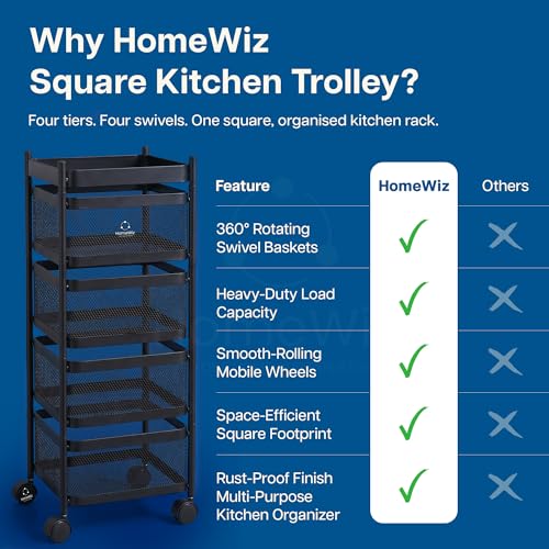HomeWiz Square Kitchen Rack 4-Layer