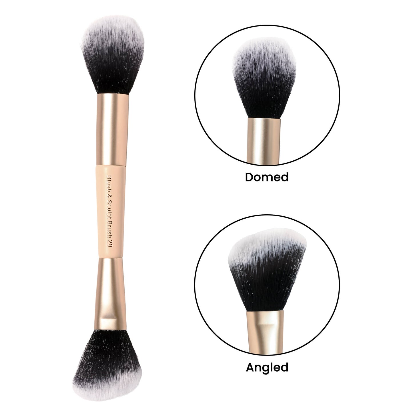 Milagro Beauty Blush & Sculpt Duo Powder Brush