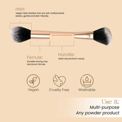 Milagro Beauty Blush & Sculpt Duo Powder Brush