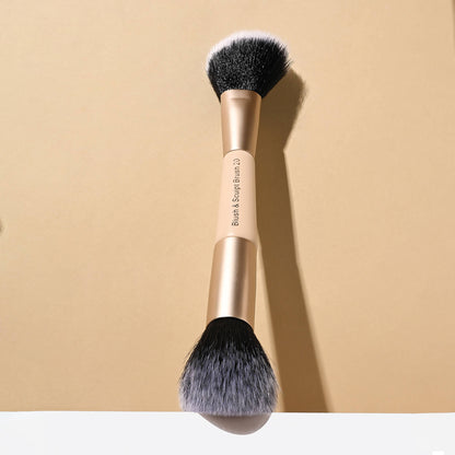 Milagro Beauty Blush & Sculpt Duo Powder Brush