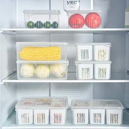 HomeWiz Fridge Storage Containers Large 6-Grid