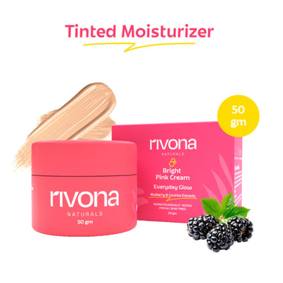 Rivona Naturals Deep Bright Pink Face Cream Everyday Glow - warmpink