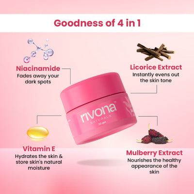 Rivona Naturals Deep Bright Pink Face Cream Everyday Glow - warmpink