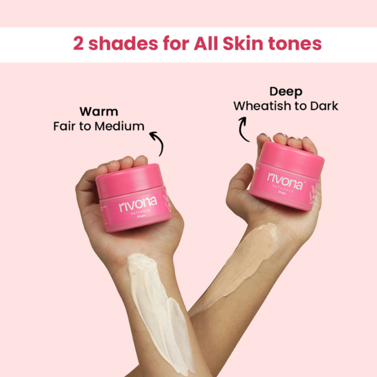Rivona Naturals Deep Bright Pink Face Cream Everyday Glow - warmpink