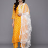 Dhiyona VA Women'sPrinted Thread Work Sequinned Kurta With Trousers & Dupatta