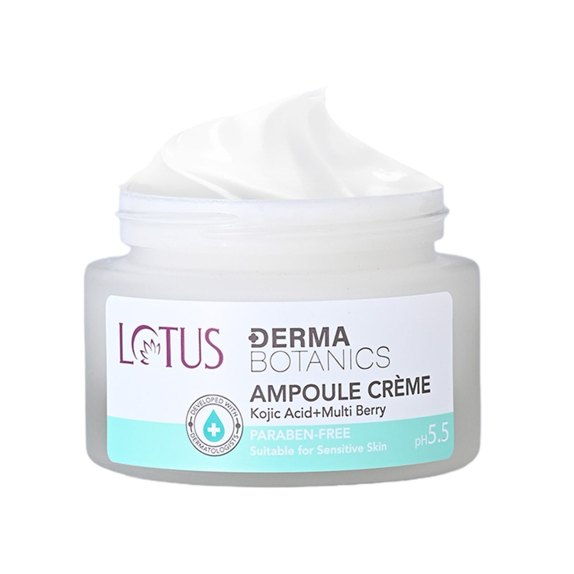 Lotus Dermabotanics Kojic Acid + Multi Berry Ampoule Face Cream pH5.5 Suitable For Sensitive Skin