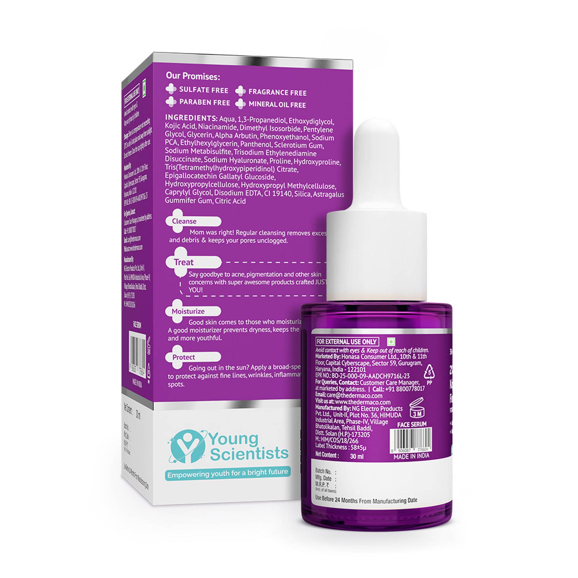 The Derma Co 2% Kojic Acid Face Serum for Dark spots reduction, Pigmentation & Blemishes
