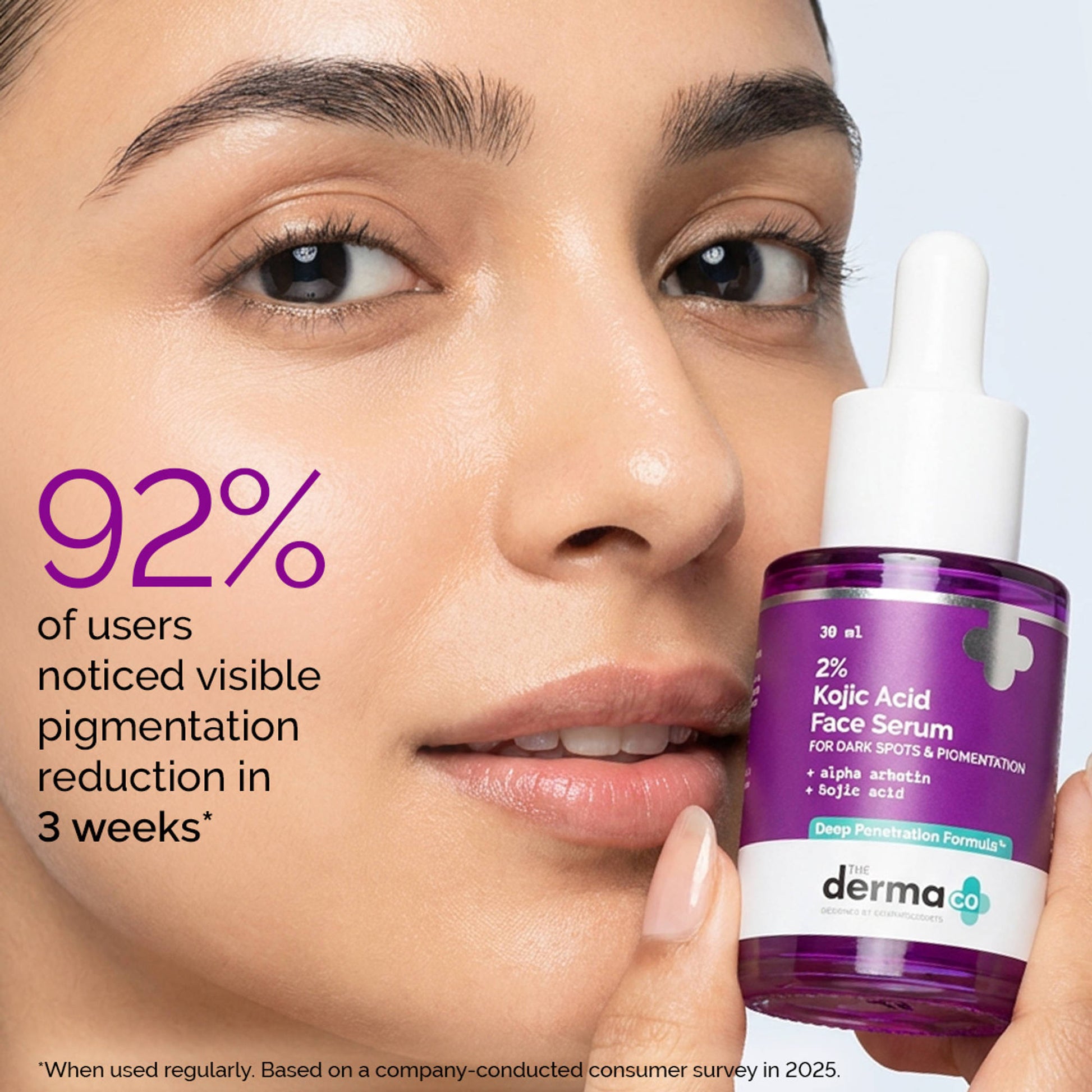 The Derma Co 2% Kojic Acid Face Serum for Dark spots reduction, Pigmentation & Blemishes