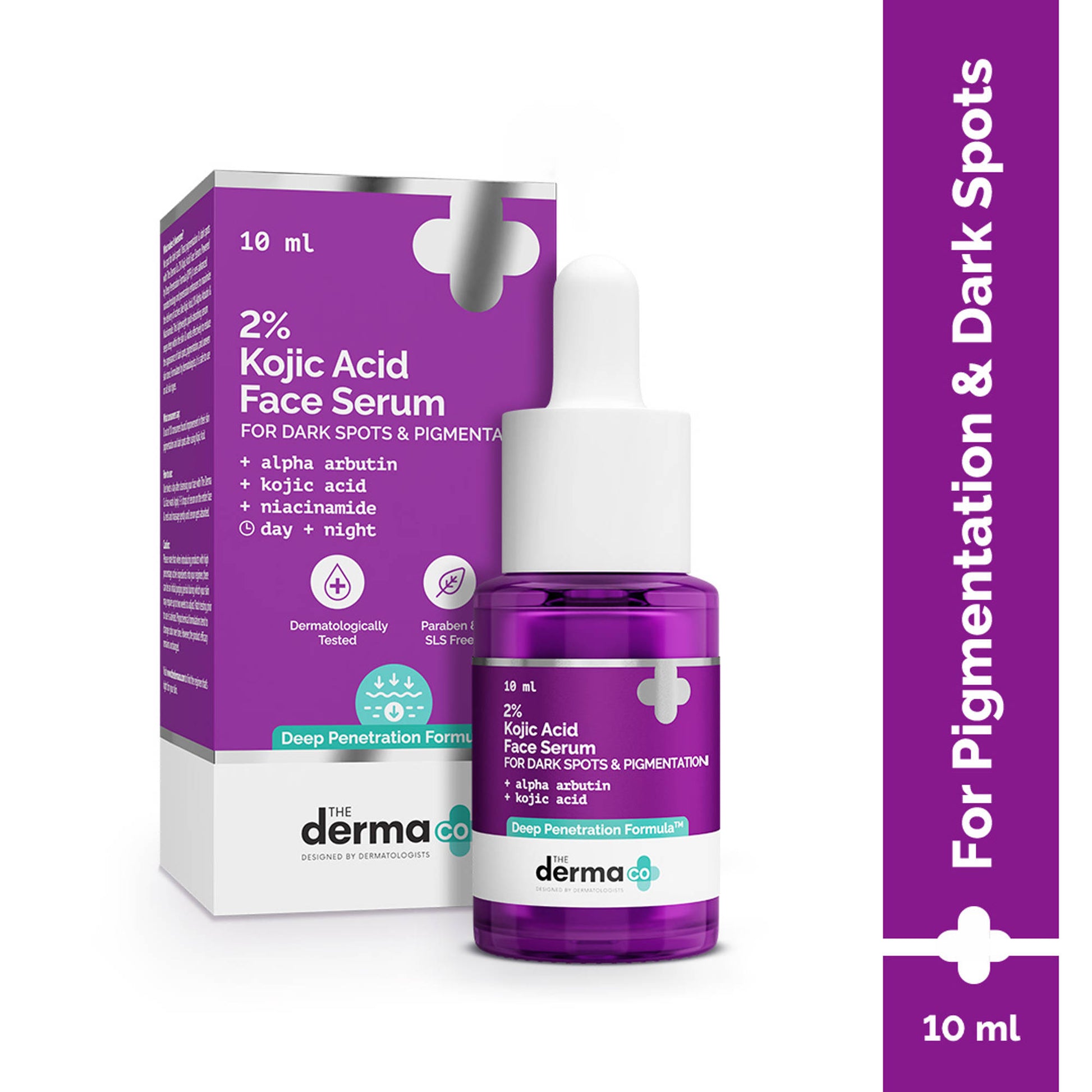 The Derma Co 2% Kojic Acid Face Serum for Dark spots reduction, Pigmentation & Blemishes