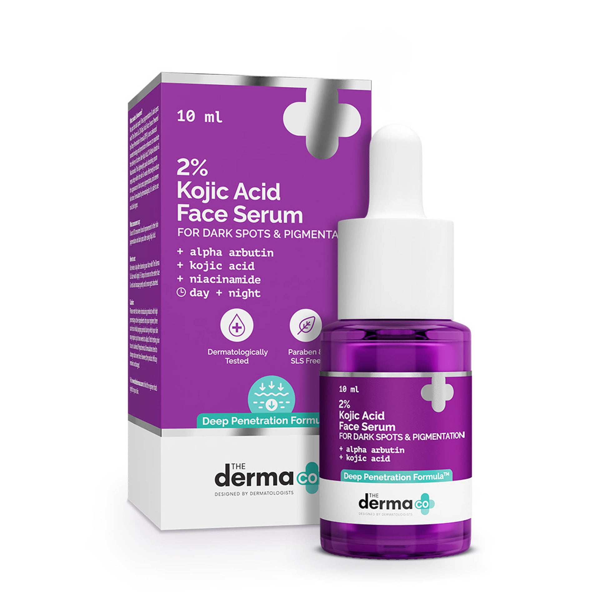The Derma Co 2% Kojic Acid Face Serum for Dark spots reduction, Pigmentation & Blemishes